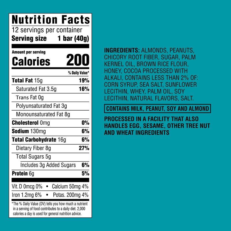 slide 5 of 5, Dark Chocolaty Nuts & Sea Salt with Other Natural Flavors Nut Bars Value Pack - 6g Protein - 16.8oz/12ct - Good & Gather™, 6 gram, 16.8 oz, 12 ct