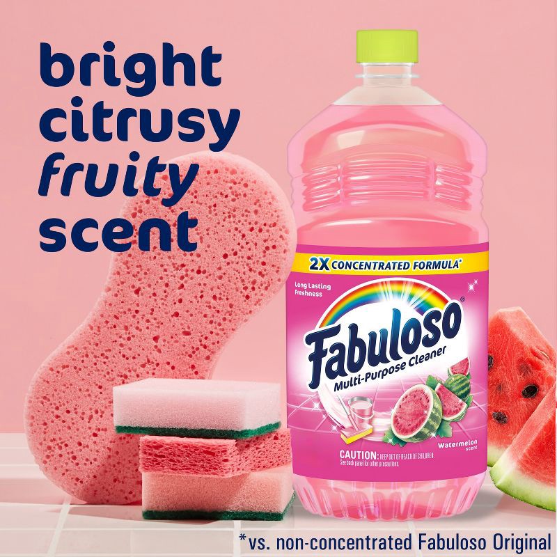 slide 3 of 12, Fabuloso Watermelon Multi-Purpose Cleaner 2X Concentrated Formula Floor Cleaner - 56 oz, 56 oz