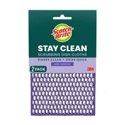 Scotch-Brite Stay Clean Scrubbing Dish Cloth - 2ct
