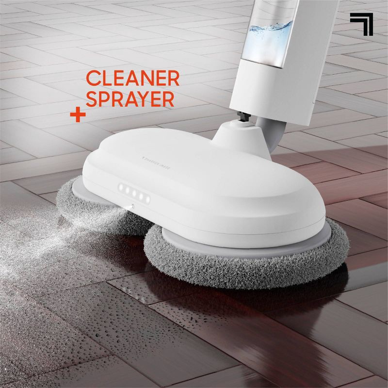 slide 6 of 10, Sharper Image Floor Shine Cordless Power Mop White, 1 ct