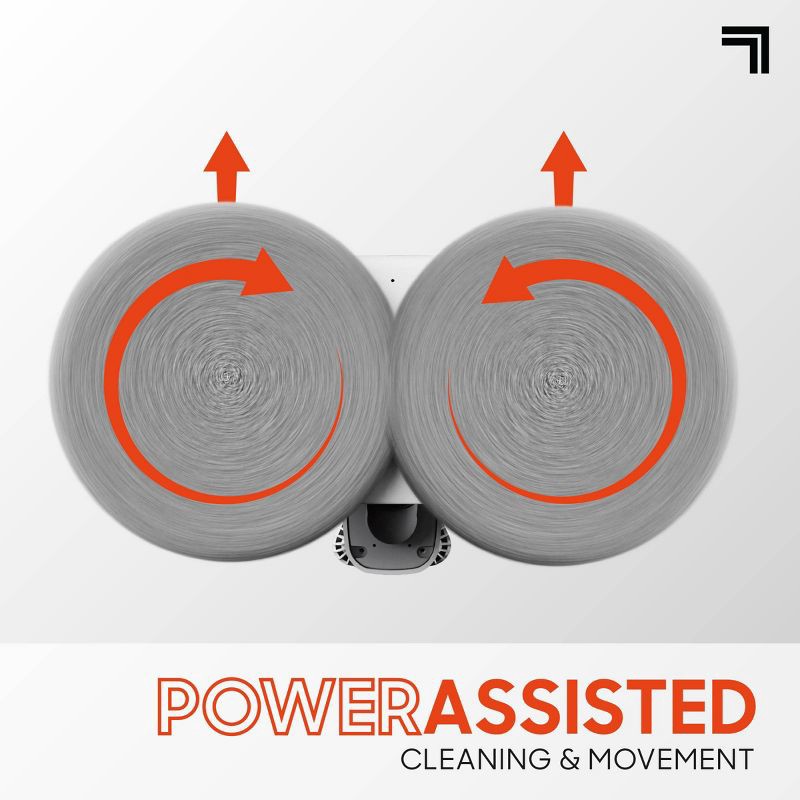 slide 8 of 10, Sharper Image Floor Shine Cordless Power Mop White, 1 ct