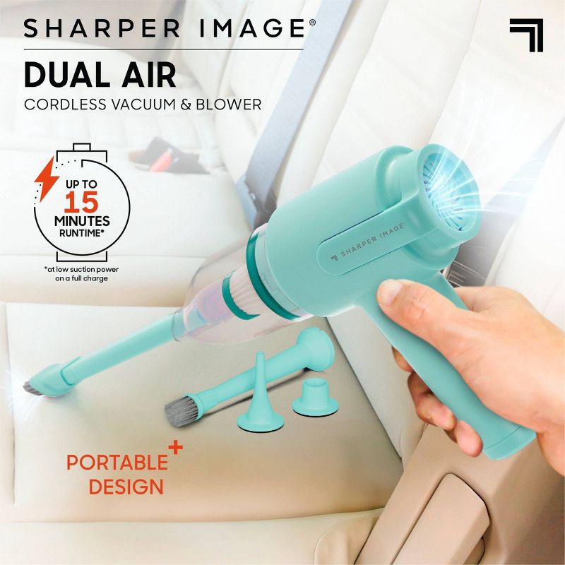 slide 3 of 11, Sharper Image Dual Air Cordless Vacuum and Blower Mint, 1 ct