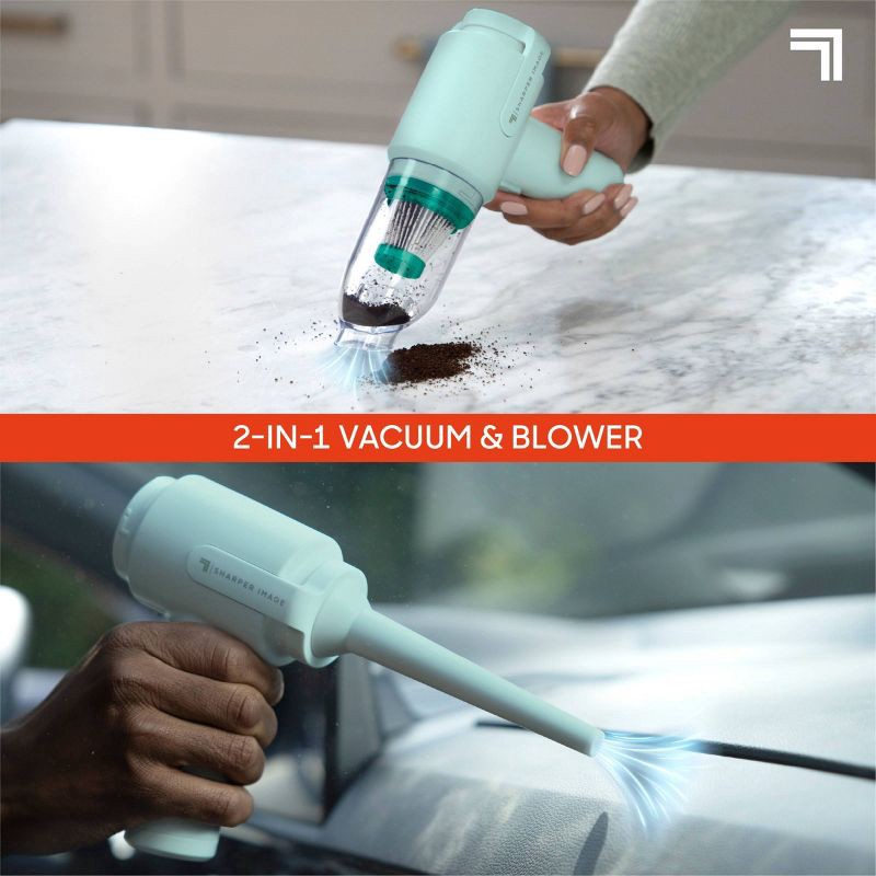 slide 4 of 11, Sharper Image Dual Air Cordless Vacuum and Blower Mint, 1 ct