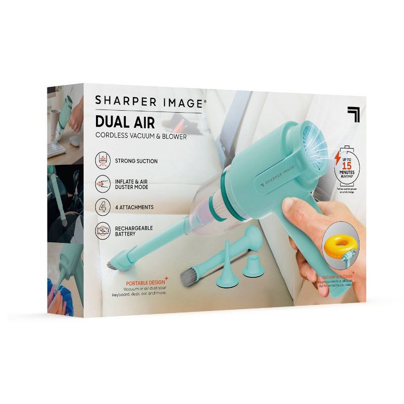 slide 2 of 11, Sharper Image Dual Air Cordless Vacuum and Blower Mint, 1 ct