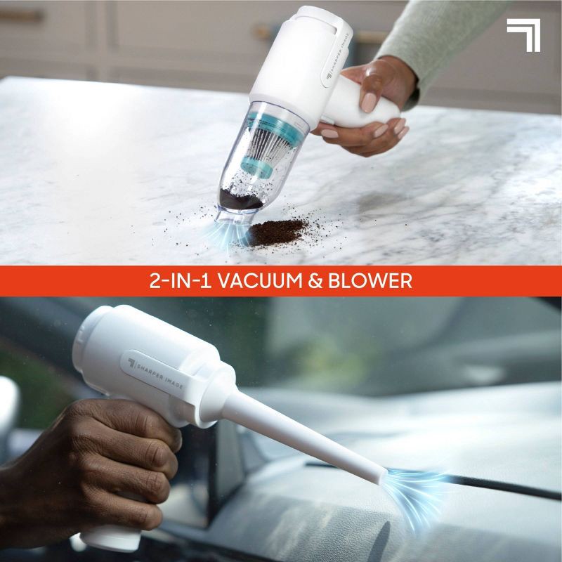 slide 4 of 11, Sharper Image Dual Air Cordless Vacuum and Blower White, 1 ct