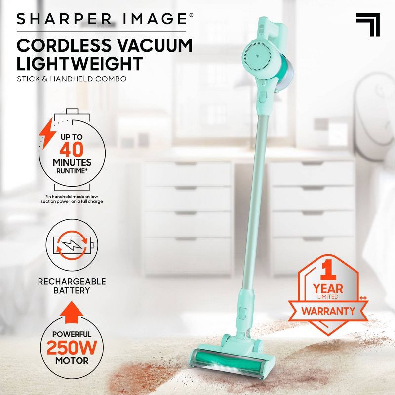 slide 3 of 14, Sharper Image Cordless Vacuum Lightweight Stick and Handheld Combo Mint, 1 ct