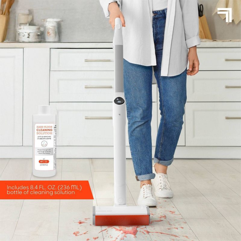 slide 4 of 14, Sharper Image Combo Clean Sweep 02, Cordless Power Broom & Mop White, 1 ct