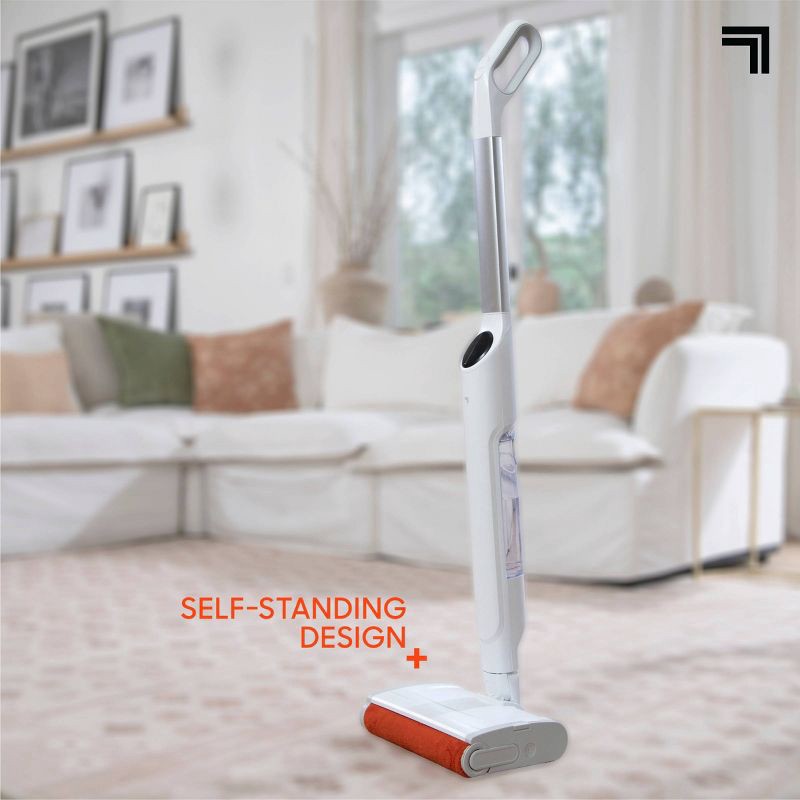 slide 7 of 14, Sharper Image Combo Clean Sweep 02, Cordless Power Broom & Mop White, 1 ct