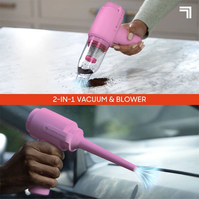 slide 4 of 11, Sharper Image Dual Air Cordless Vacuum and Blower Pink, 1 ct
