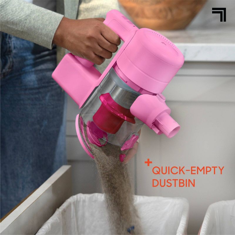 slide 10 of 14, Sharper Image Cordless Vacuum Lightweight Stick and Handheld Combo Pink, 1 ct