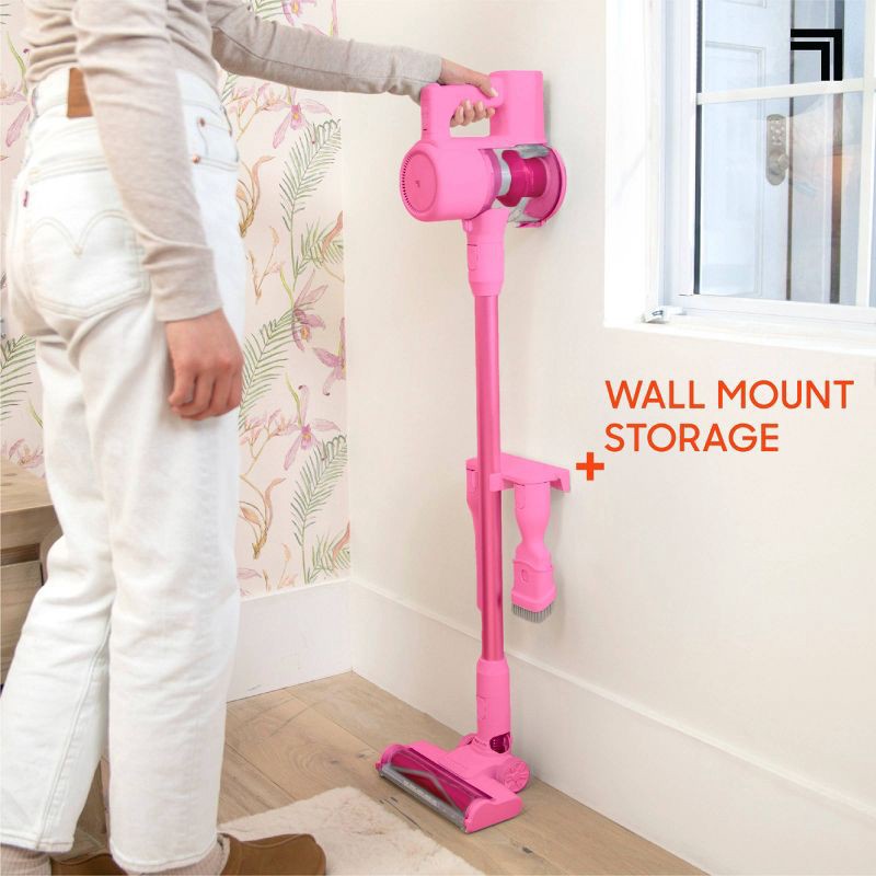 slide 11 of 14, Sharper Image Cordless Vacuum Lightweight Stick and Handheld Combo Pink, 1 ct