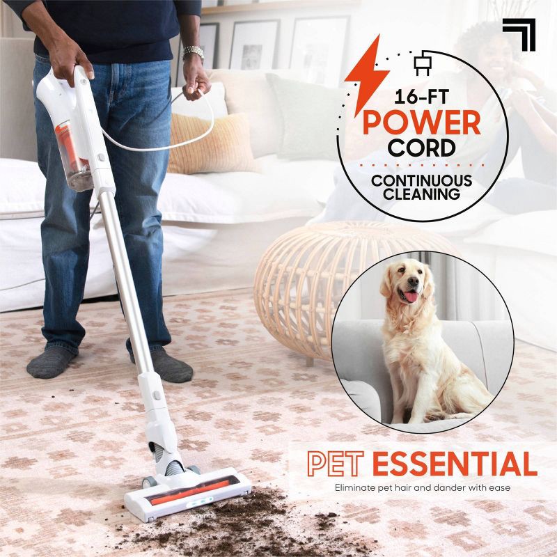 slide 4 of 14, Sharper Image Powerslim Corded Handheld and Stick Vacuum White, 1 ct