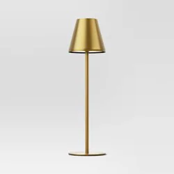 14" Rechargeable Cordless Table Lamp with Touch Control and 3 Brightness Levels Brass - Room Essentials™