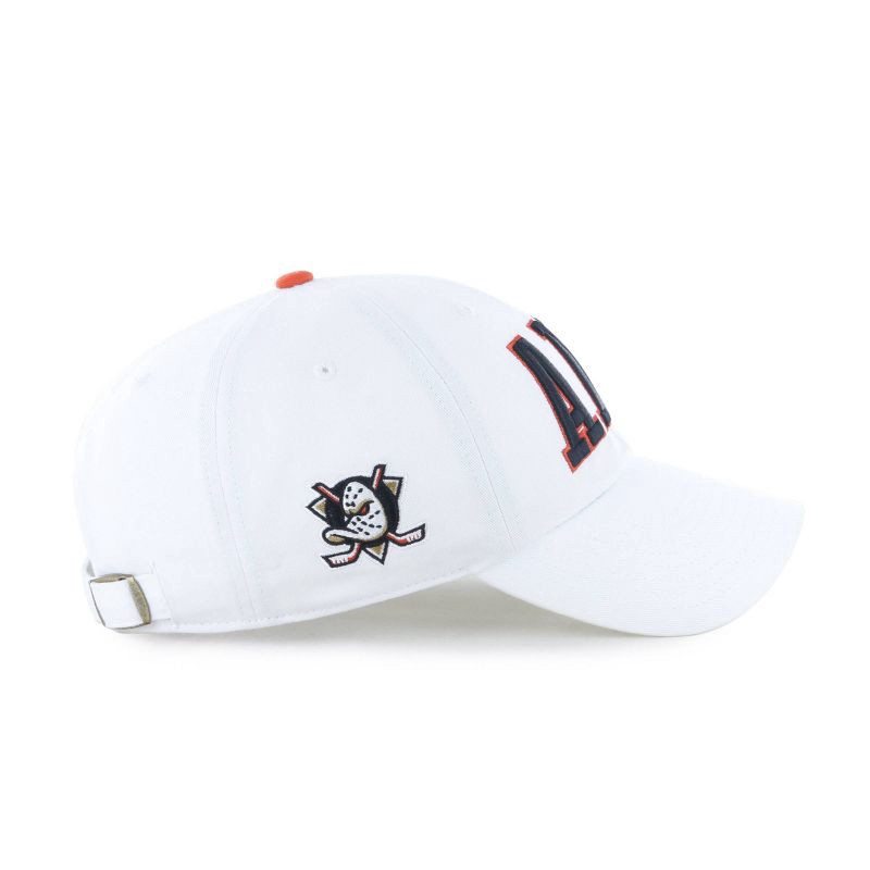 slide 4 of 4, NHL Anaheim Ducks Adult White Clique Hat: Cotton Adjustable Baseball Cap, 1 ct