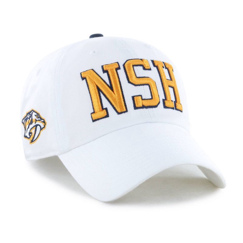 slide 2 of 4, NHL Nashville Predators Adult White Clique Hat: Cotton Adjustable Baseball Cap, 1 ct