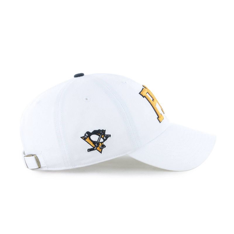 slide 4 of 4, NHL Pittsburgh Penguins Adult White Clique Hat: Cotton Adjustable Baseball Cap, 1 ct