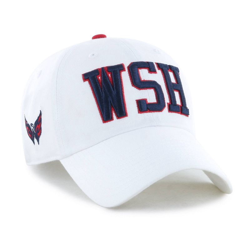 slide 2 of 4, NHL Washington Capitals Adult White Clique Hat: Cotton Adjustable Baseball Cap, 1 ct