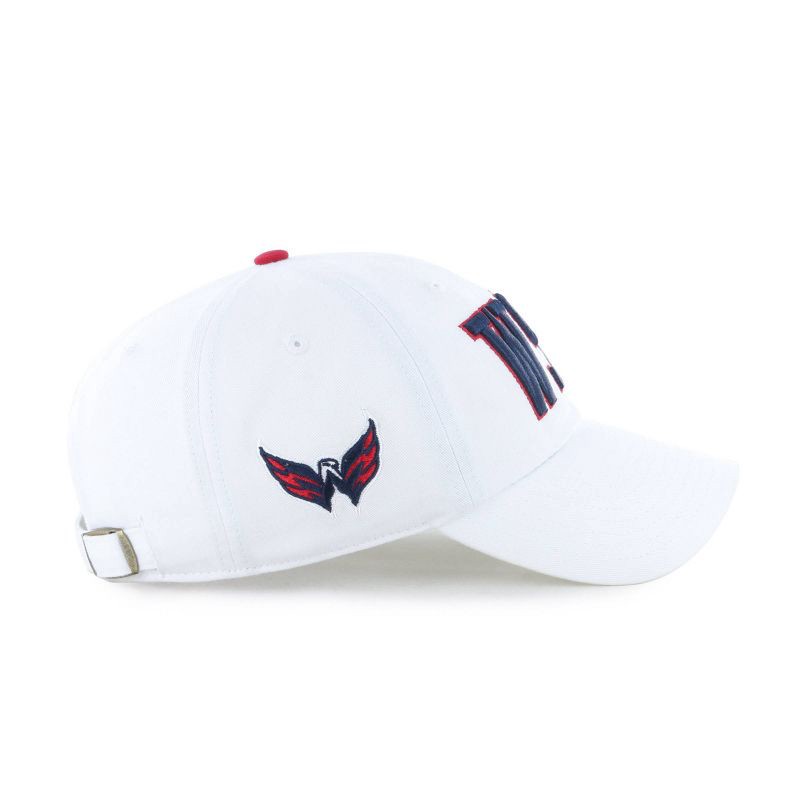 slide 4 of 4, NHL Washington Capitals Adult White Clique Hat: Cotton Adjustable Baseball Cap, 1 ct