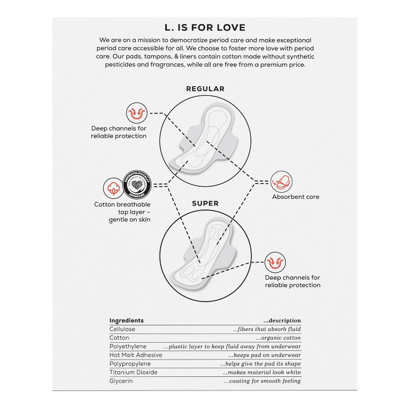 slide 2 of 13, L . Menstrual Pads Duo Pack - Regular/Super - 34ct, 34 ct
