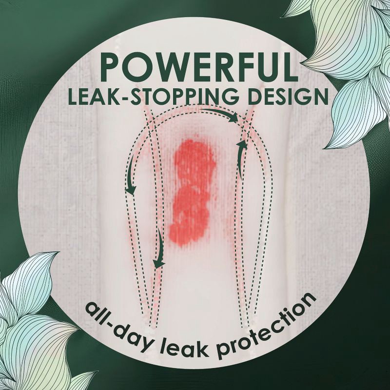 slide 9 of 11, L . L. Organic Cotton Top Layer Ultra Thin Pads - Super Absorbency - 56ct, 56 ct