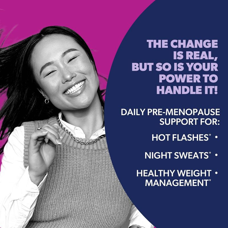 slide 8 of 9, AZO Menopause Relief - Daily Pre-Menopause Support Capsules - 30ct, 30 ct