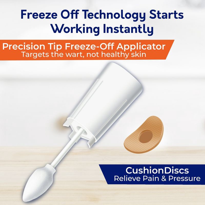 slide 4 of 8, Compound W Freeze Off with Cushion Discs - Wart Remover Treatment - 8 Applications + 12 Discs, 1 ct
