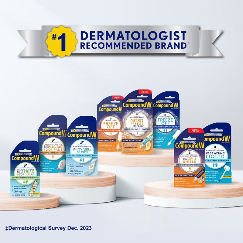 slide 7 of 8, Compound W Freeze Off with Cushion Discs - Wart Remover Treatment - 8 Applications + 12 Discs, 1 ct