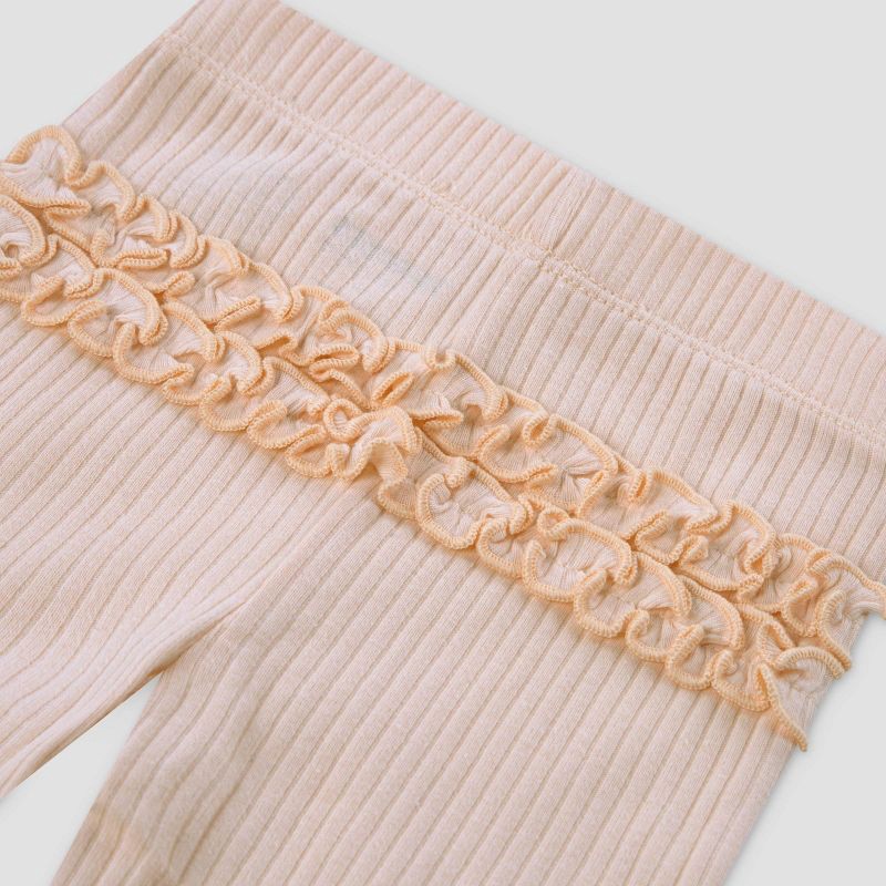 slide 3 of 3, Huggies Baby Girls' 2pk Pants - 6M: Organic Cotton, Lightweight Knit, Pull-On, Ankle Length, 2 ct