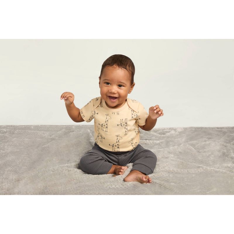 slide 7 of 9, Baby Huggies 2pk Pants - White/Gray Newborn: Organic Cotton, Lightweight Knit, Pull-On Style, 2 ct