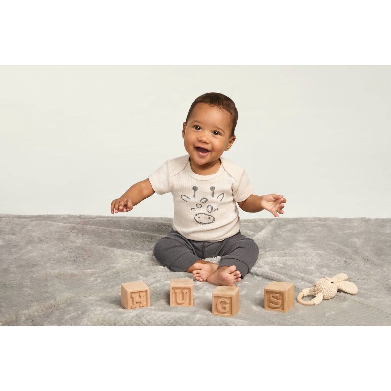 slide 4 of 9, Baby Huggies 2pk Pants - White/Gray 3M, 2 ct