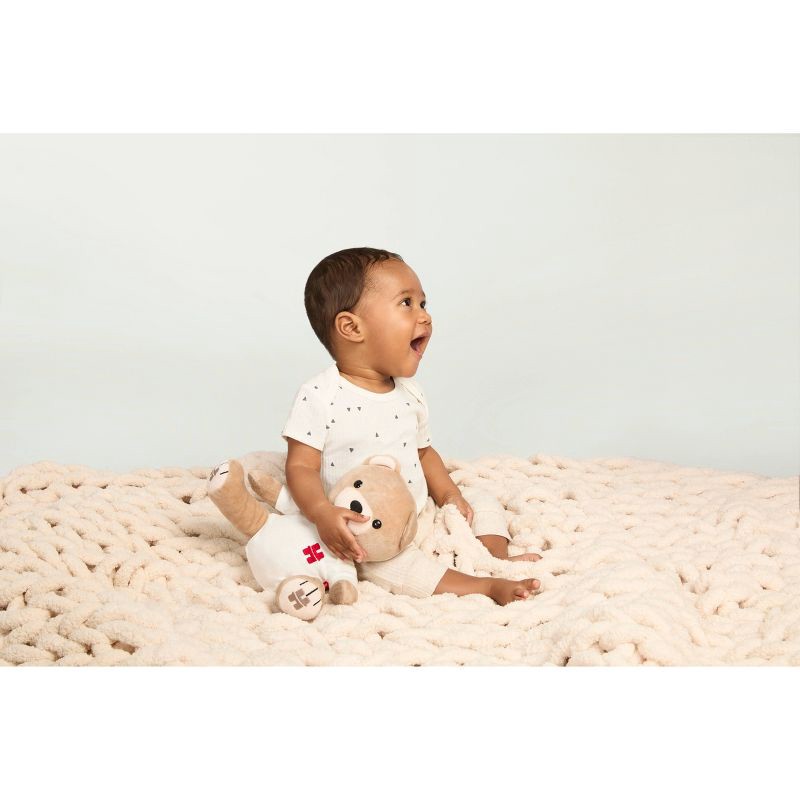 slide 8 of 9, Baby Huggies 2pk Pants - White/Gray 12M: Organic Cotton, Lightweight Knit, Pull-On Style, Ankle Length, 2 ct