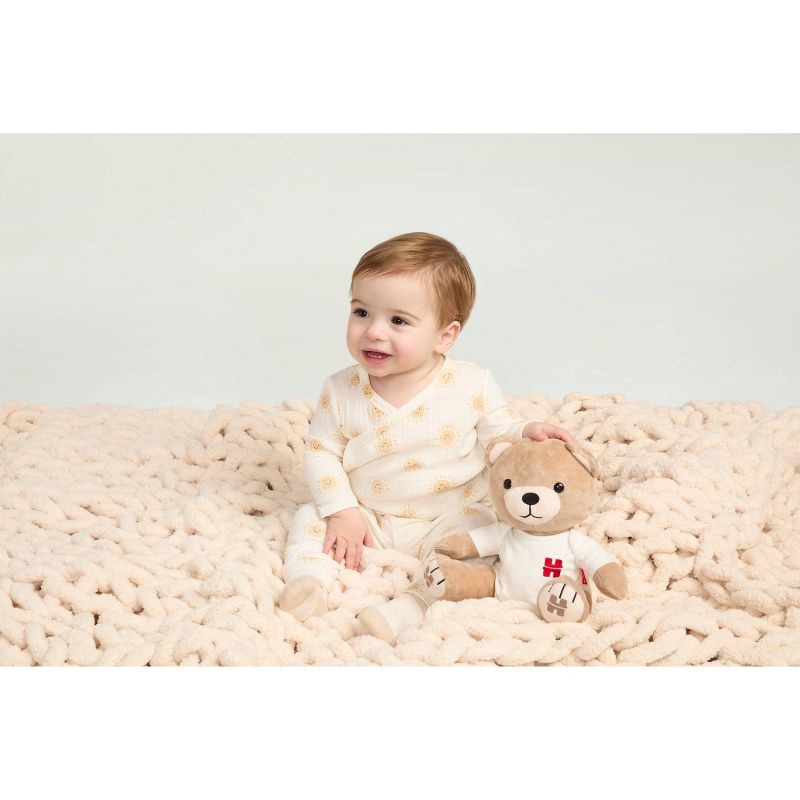 slide 5 of 8, Huggies Baby Long Sleeve Suns Bodysuit & Pants Set - Yellow 9M: Organic Cotton, Crotch Snap, Knit Fabric, 1 ct