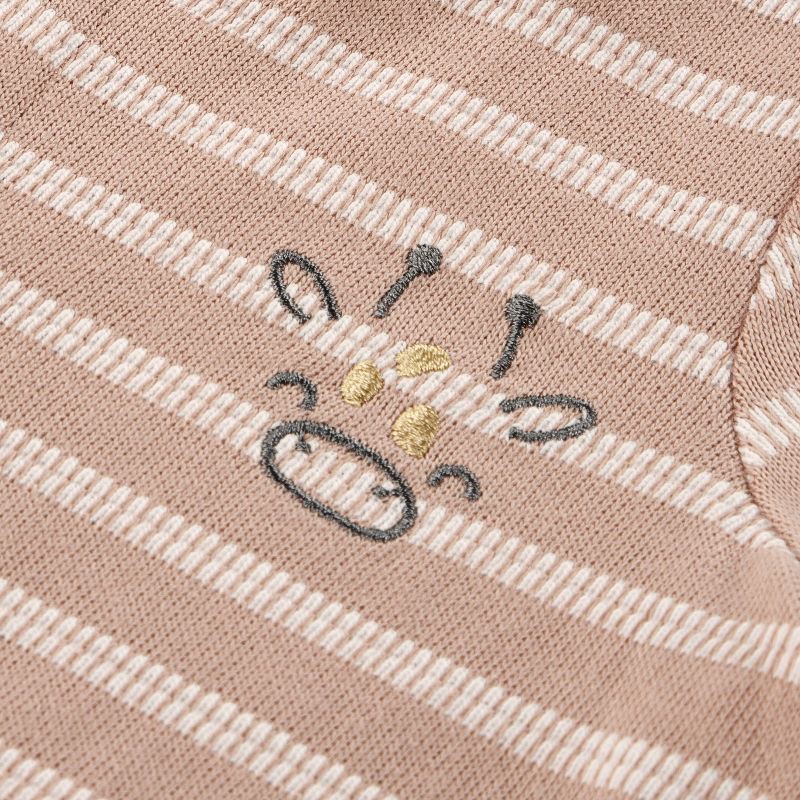 slide 2 of 11, Huggies Baby Giraffe Striped Short Sleeve Bodysuit & Pants Set - 6M: Organic Cotton Knit, Crotch Snap, 1 ct