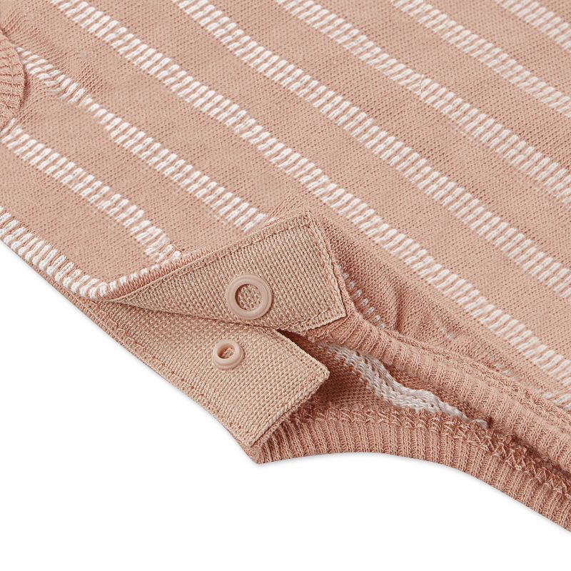 slide 3 of 11, Huggies Baby Giraffe Striped Short Sleeve Bodysuit & Pants Set - 6M: Organic Cotton Knit, Crotch Snap, 1 ct