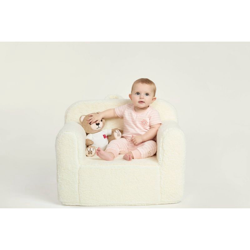 slide 10 of 13, Huggies Baby Girls' Flower Short Sleeve Bodysuit & Pants Set - Pink 6M: Organic Cotton, Floral Knit, Crotch Snap, 1 ct