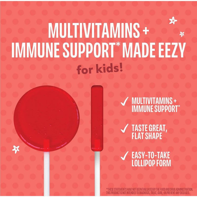 slide 4 of 11, The Eez Co. Multeez Daily Immune Support Pops for Kids - Cherry Berry - 3.2oz/13ct, 3.2 oz, 13 ct