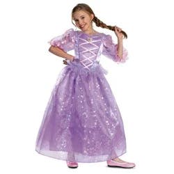 Disney Princess Kids' Tangled Rapunzel Deluxe Costume Dress Lavender 7-8