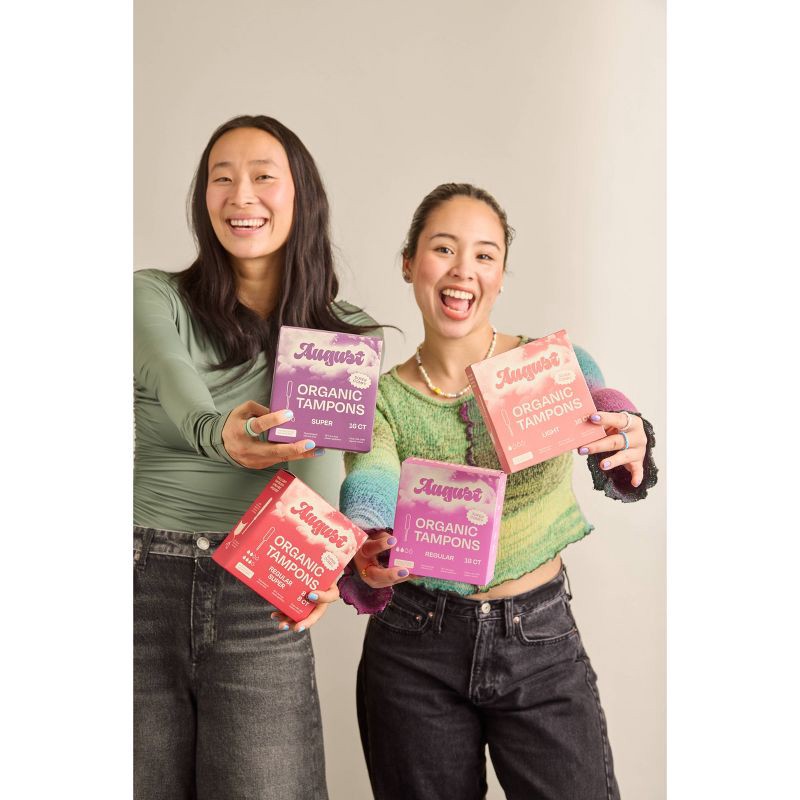 slide 3 of 5, Its August Organic Regular and Super Tampons - 16pk, 16 ct