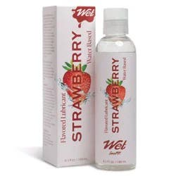 Wet Flavored Lubricant - Strawberry - 6.1oz