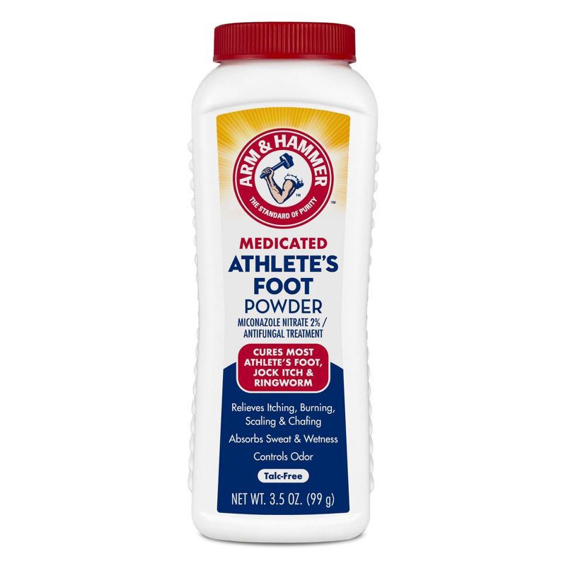 slide 1 of 8, Arm & Hammer Medicated Athlete's Foot Powder - 3.5oz, 3.5 oz