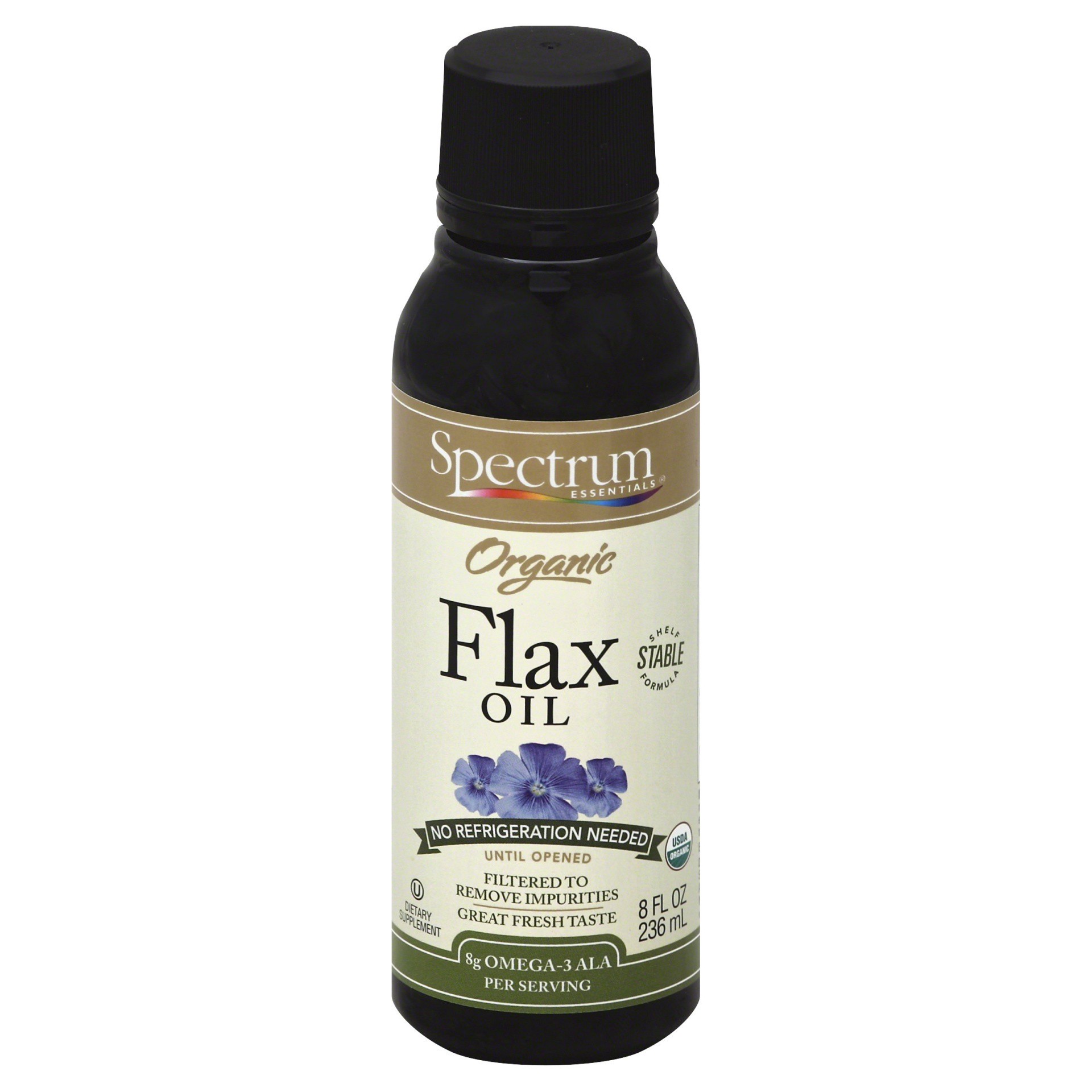 slide 1 of 3, Spectrum Essentials Organic Flax Oil Dietary Supplement 8 fl. oz. Bottle, 8 fl oz