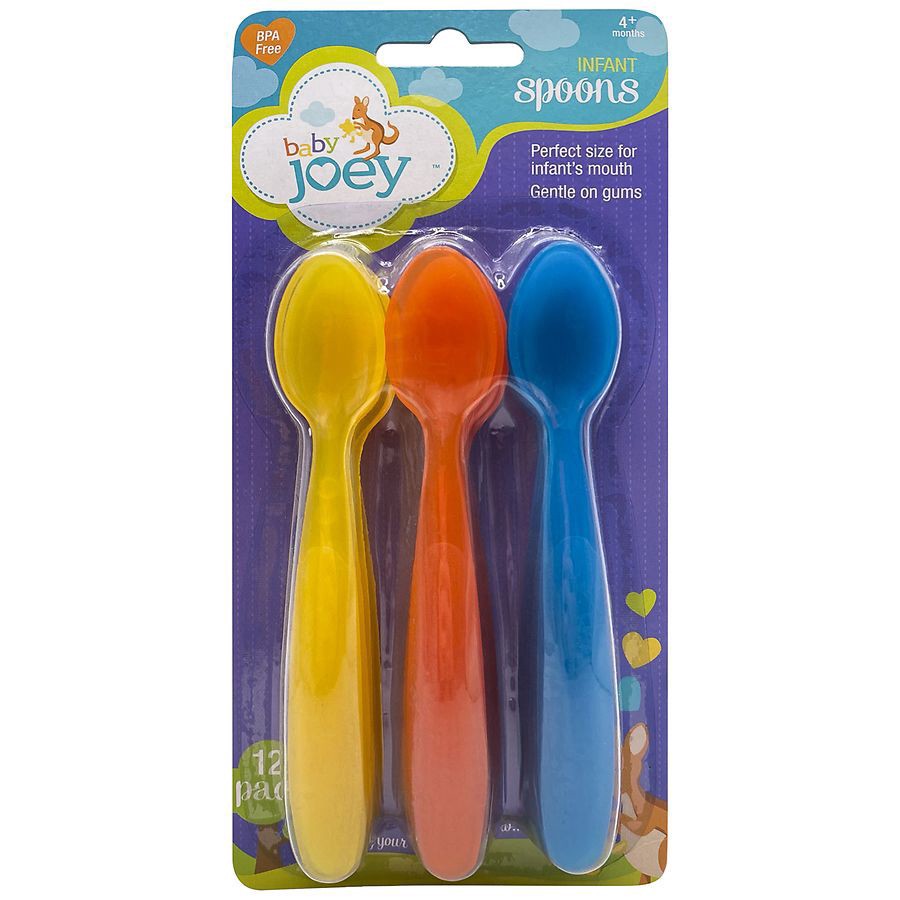 slide 1 of 2, Baby Joey Infant Spoons, 12 ct