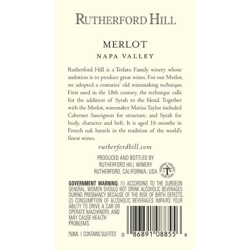 slide 3 of 4, Rutherford Hill Merlot 750 ml, 750 ml