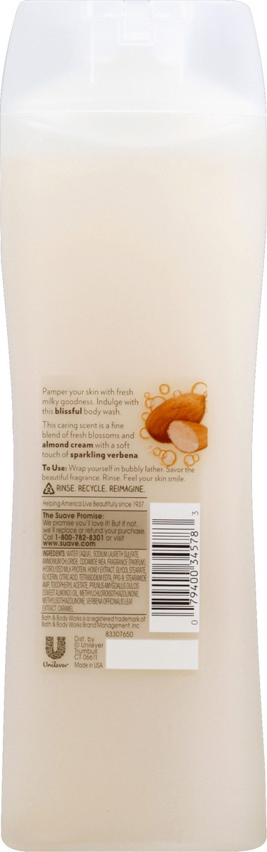 slide 5 of 6, Suave Essentials Almond Verbena Creamy Body Wash, 12 fl oz