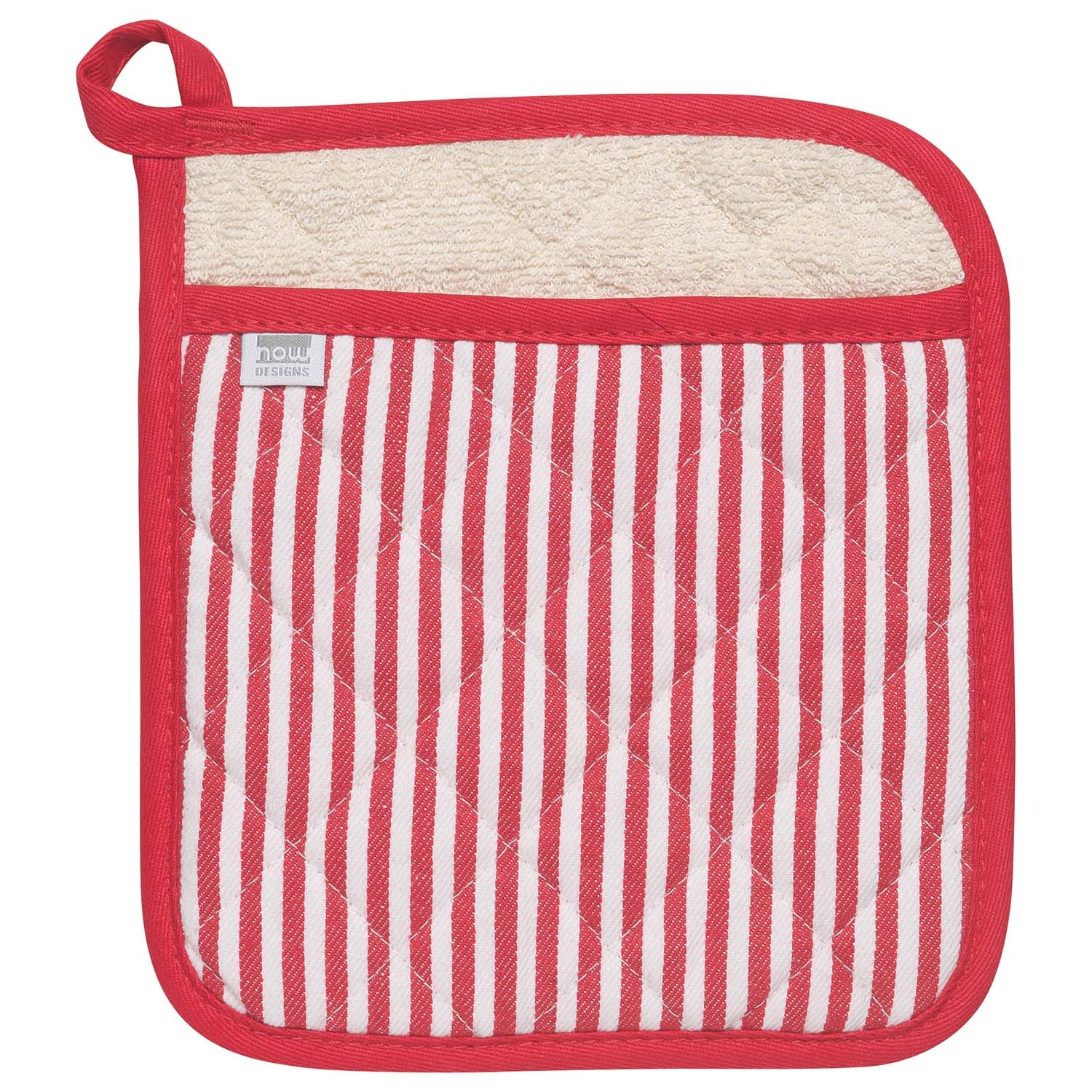 slide 1 of 1, Now Designs Red Narrow Stripe Potholder, 1 ct