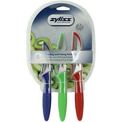 slide 1 of 3, Zyliss Peeling & Paring Knife Set Pre-Priced, 3 ct