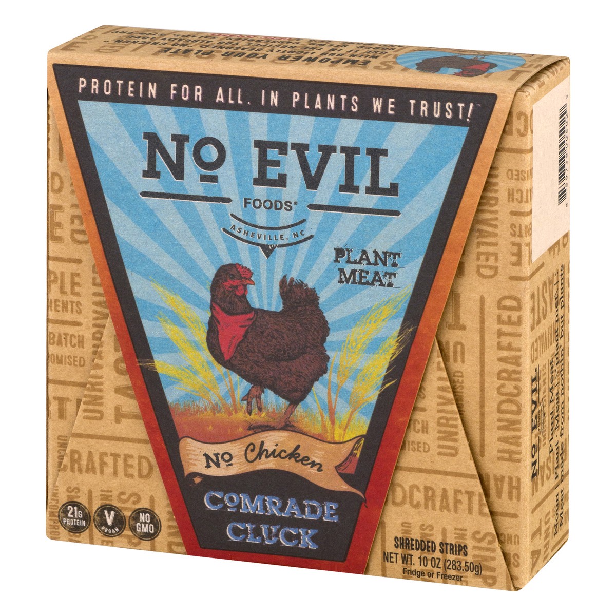 slide 8 of 13, No Evil Foods Comrade Cluck No Chicken Plant Meat Shredded Strips 10 oz, 10 oz