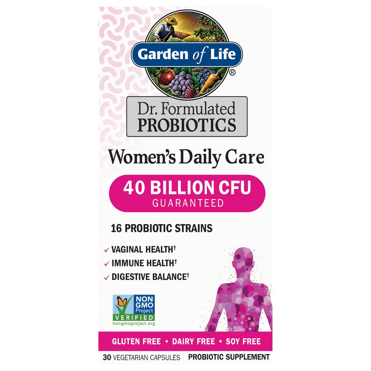 slide 1 of 9, Garden of Life Dr. Formulated Women's Daily Care Probiotics for Vaginal & Digestive Health Capsules, 30 ct