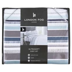 London Fog Waltham Stripe Queen Sheet Set