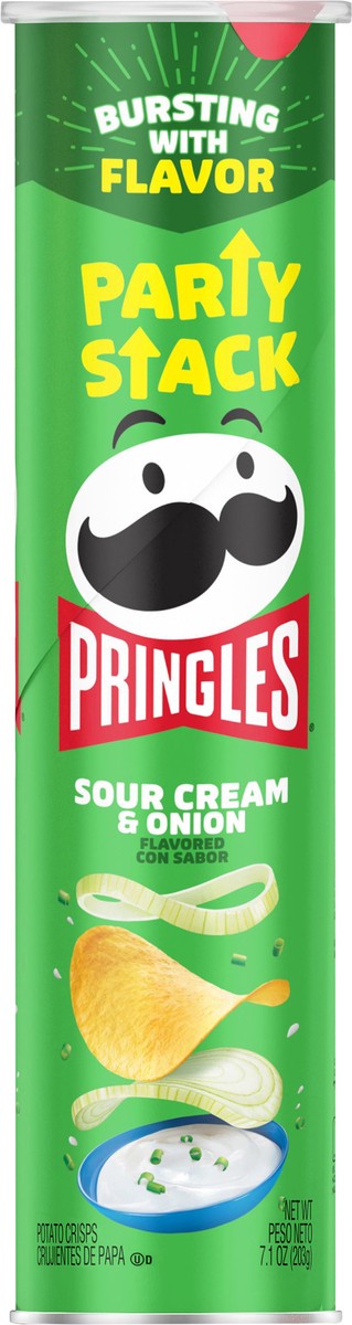 slide 1 of 8, Pringles Party Stack Sour Cream & Onion Flavored Potato Crisps 7.1 oz, 7.1 oz